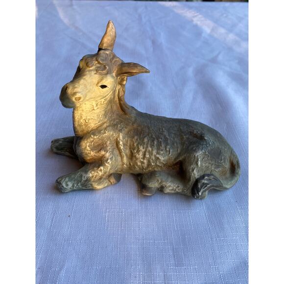 VTG O'Well Christmas Nativity DONKEY Grandeur Noel Porcelain Figurine 5x7in EUC - Picture 9 of 11